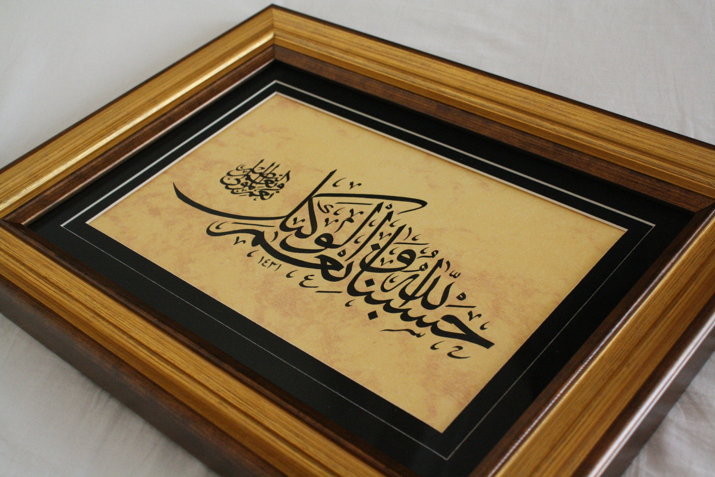 ديكور إسلامي يدوي الصنع لتزيين الحائط للمنازل الجديدة، لوحة أصلية بخط إسلامي عثماني مزخرف بعنوان "حسبنا الله"