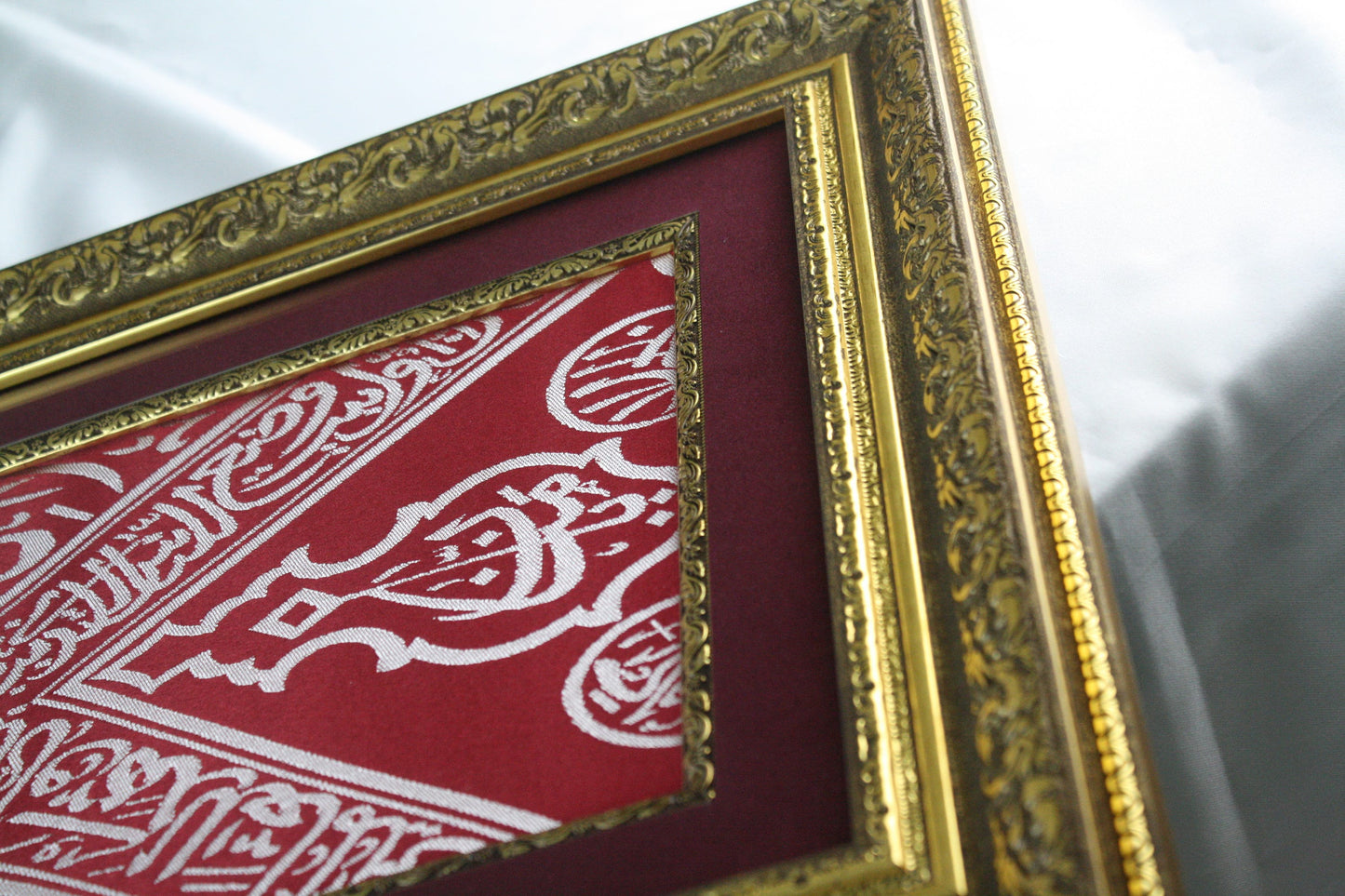 Inside Red Cloth Of Blessed Holy Kaaba / Eid al Adha Gift Ideas, Islamic Style Living Room Decor / Muslim Nikah Gift, Mother's Day Gift