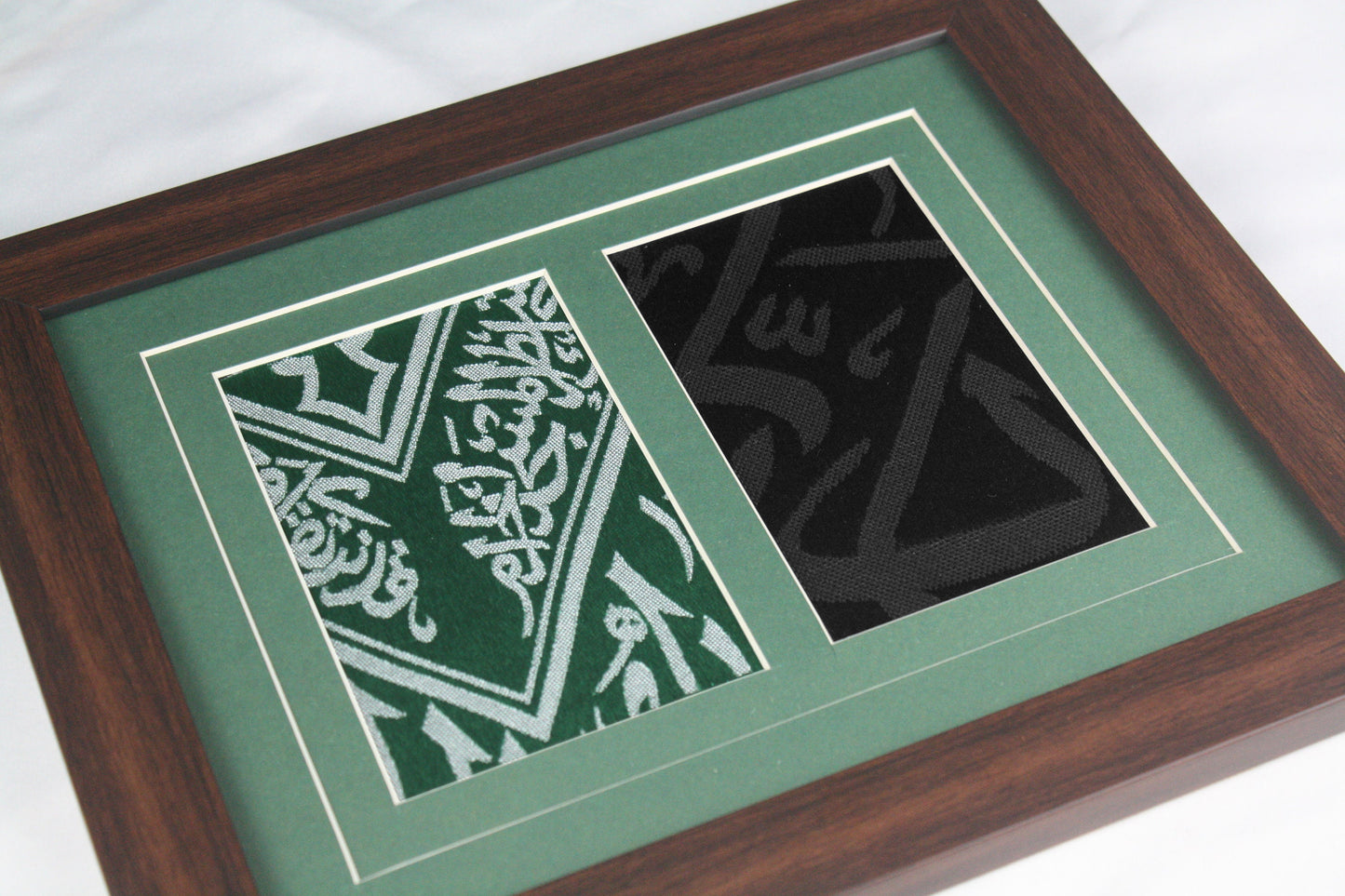 Islamitische wanddecoratie voor moskee en gebedsruimte / Originele Heilige Kaaba binnen- en buitenbedekkingsstoffragmenten /