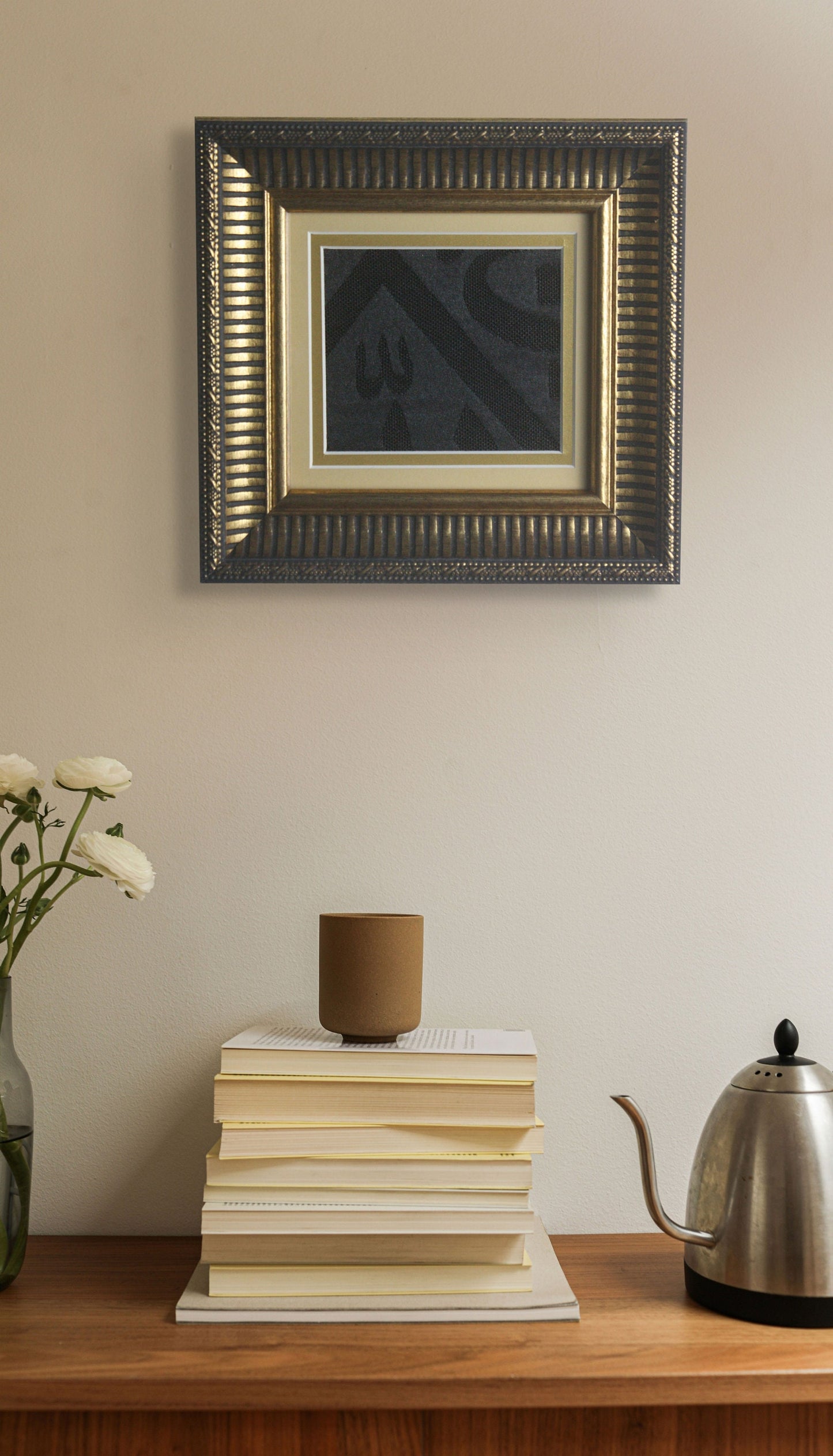 Precious Gift for Muslim, Framed pieces cut from the cover of the Kaaba, Islam Eid Gift, Gift For Mum and Dad