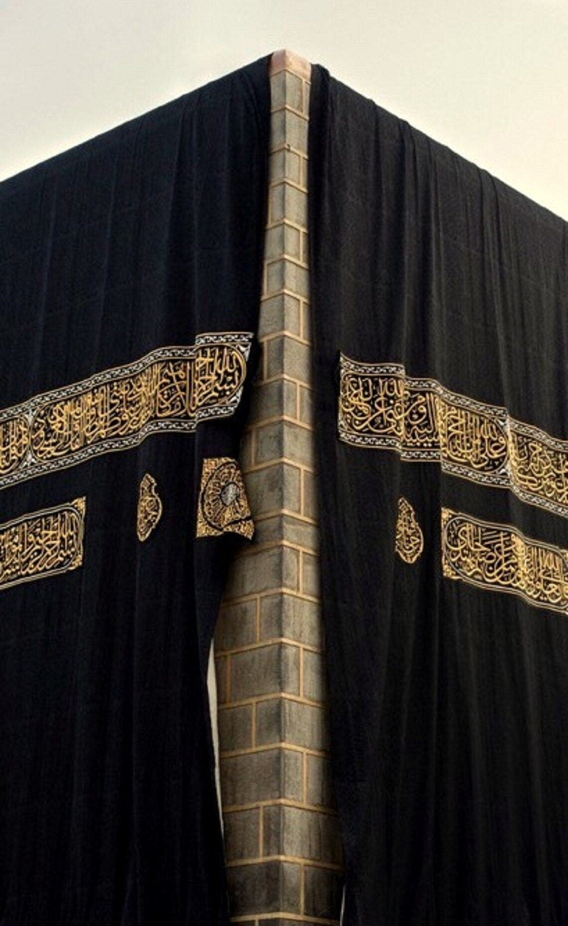 Ottoman Authentic Extremely Rare A Part Of Holy Blessed Ka'ba Cover Cloth / Fully Handmade Framed