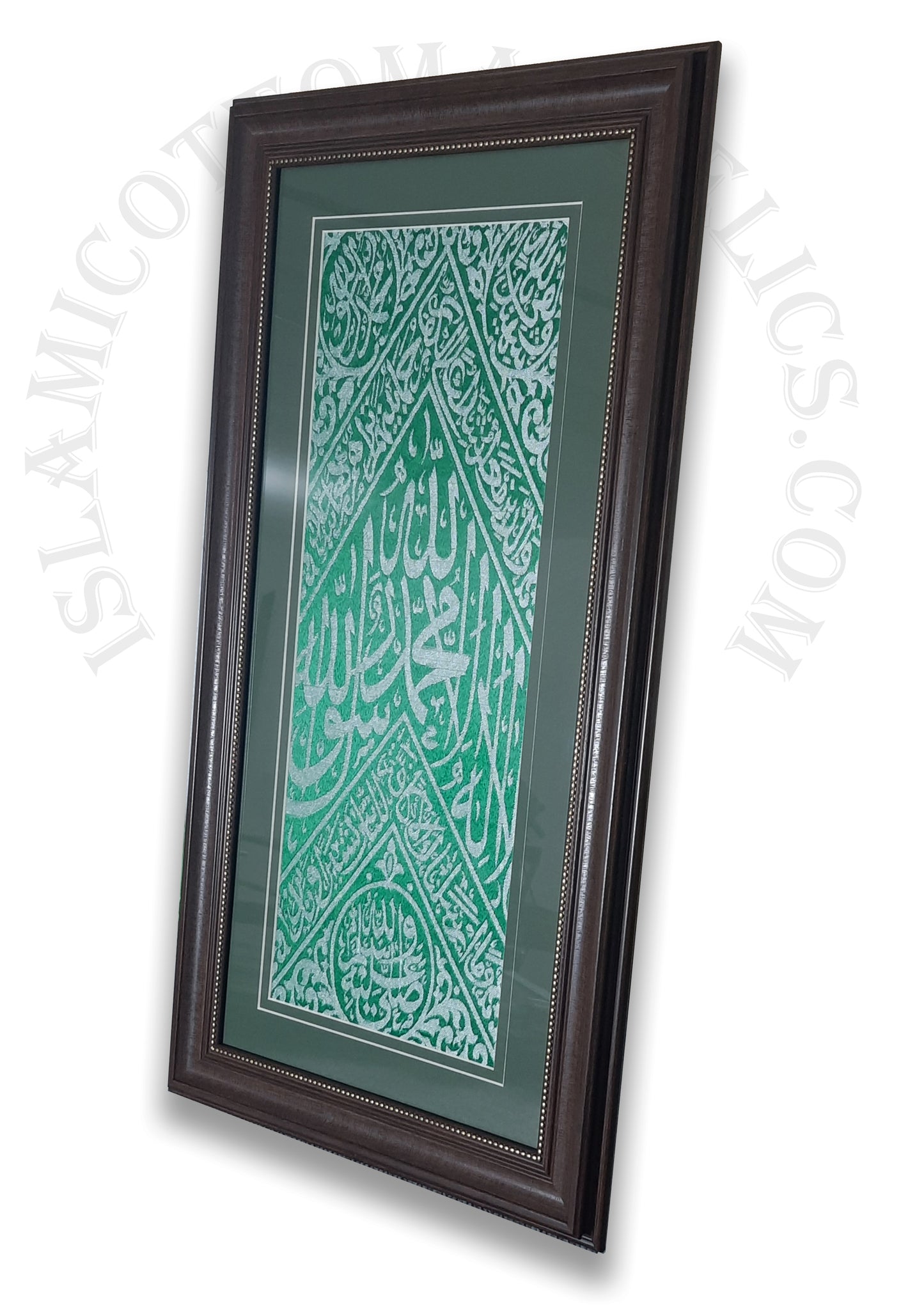 Kiswah of the Rawdah Al-Rasool (Prophet’s Chamber) - Certified Framed Kiswa Cloth Masjid an-Nabawi Sacred Chamber - Islami Wall Art