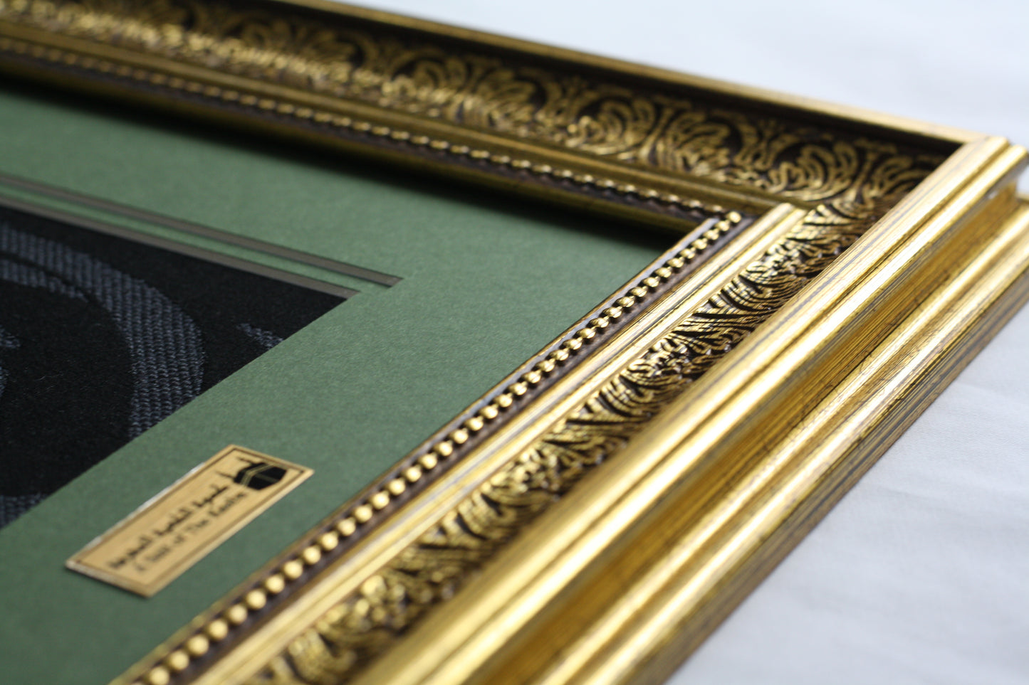 Certified Framed Holy Kaaba Covering Cut Piece , Eid Gift, Muslim Home Decor, Ramadan Hajj Gifts