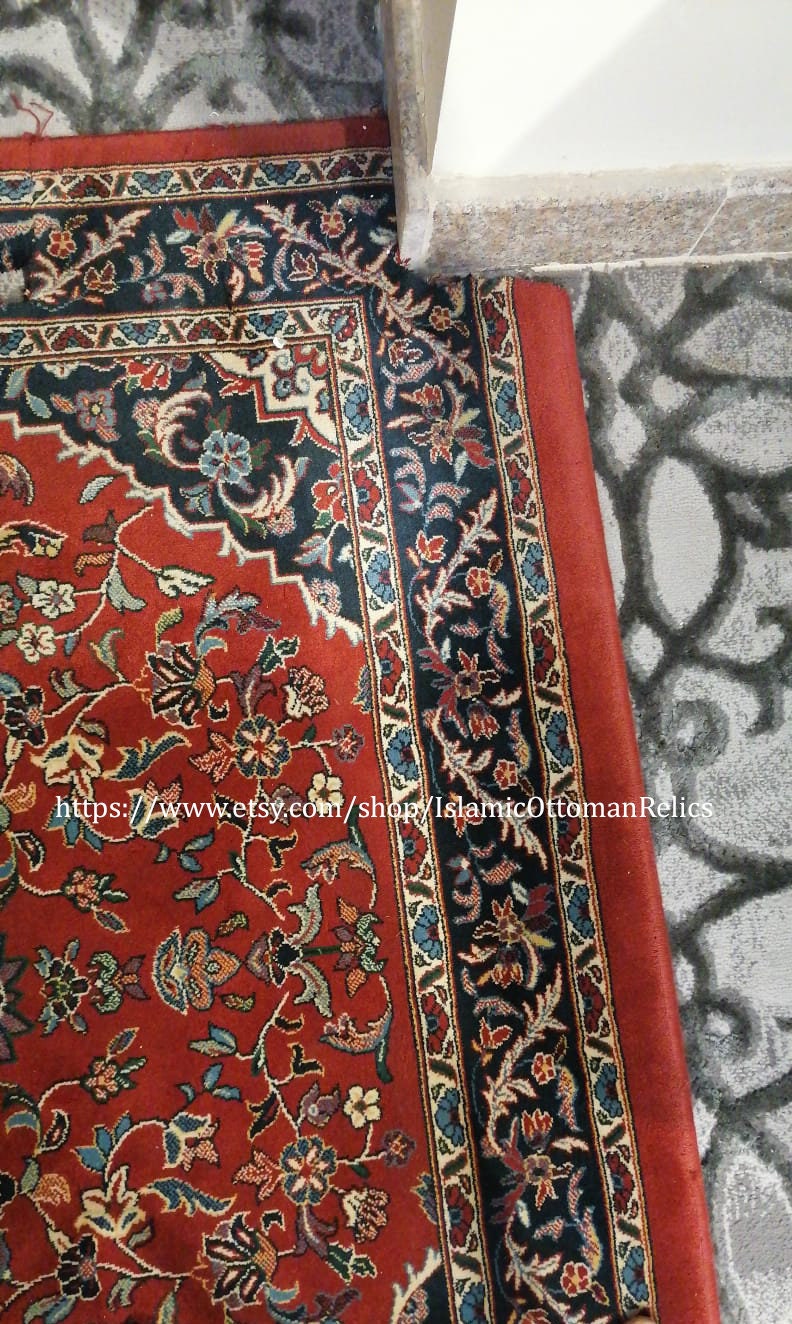 Carpet Removed from Medina - Prophets Mosque (Red Madinah - Masjid an Nabawi) - The Real Original Carpet ,  Musalla Janamaz Prayer Mat