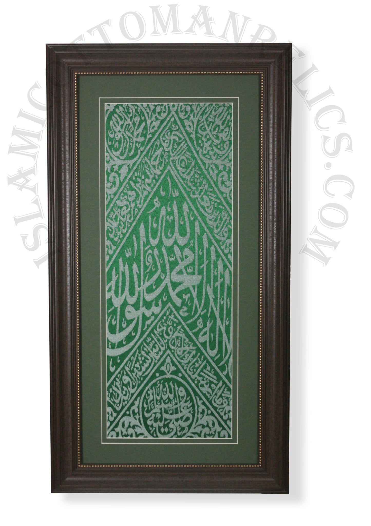 Kiswah of the Rawdah Al-Rasool (Prophet’s Chamber) - Certified Framed Kiswa Cloth Masjid an-Nabawi Sacred Chamber - Islami Wall Art