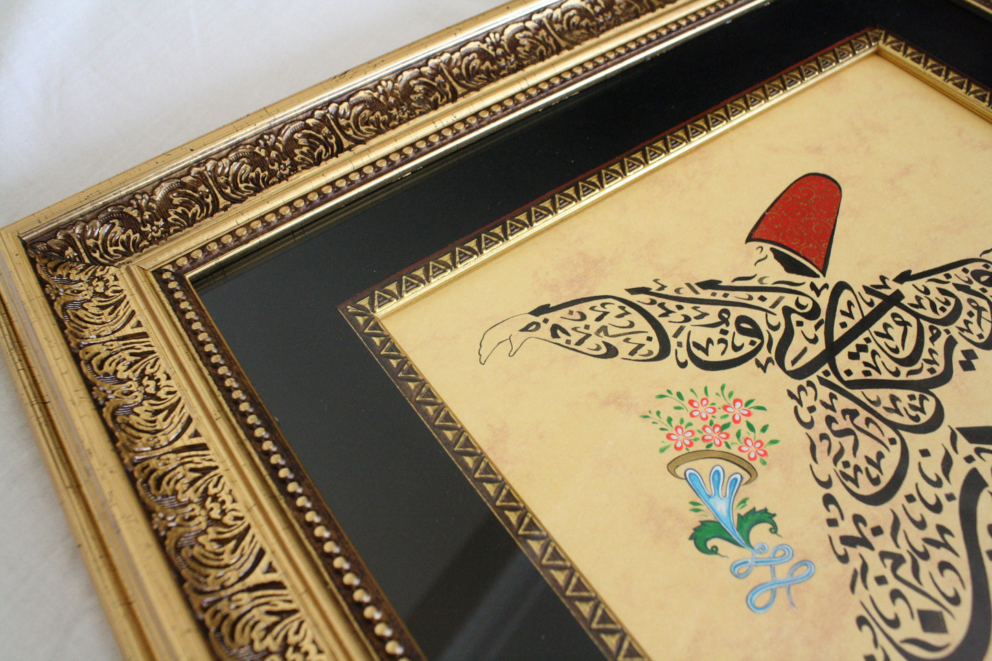 Sufi Calligraphy / Rumi Life Quote / Original Frame Turkish Dervish Calligraphy