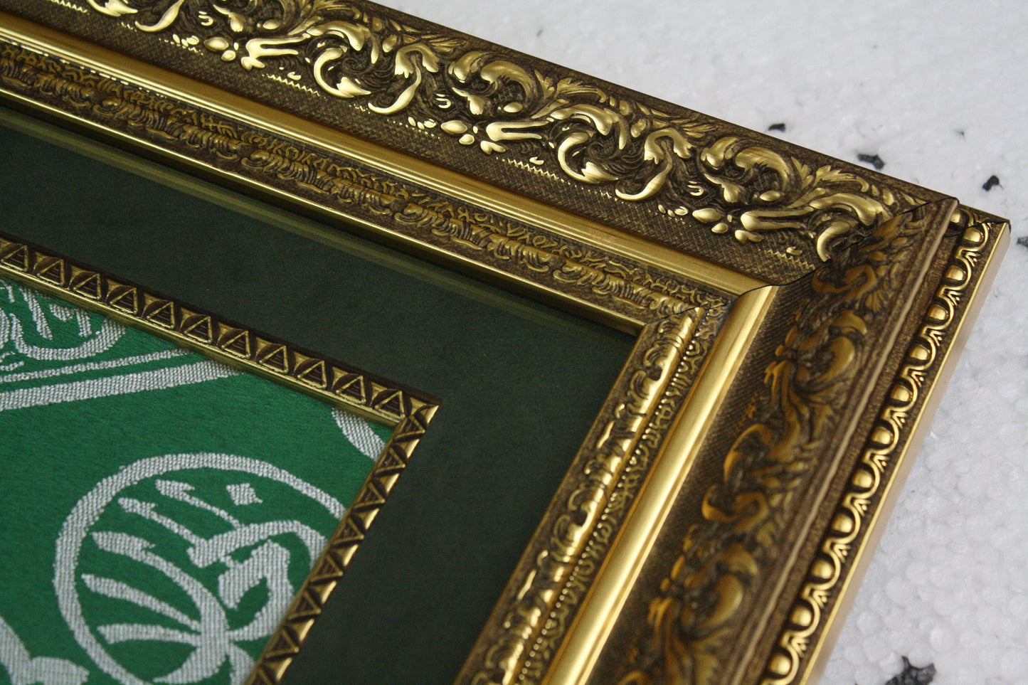 Holy Kaabah Inside Cover Cloth - Frame Islamic Relic - Beautiful Gift For Muslim Family