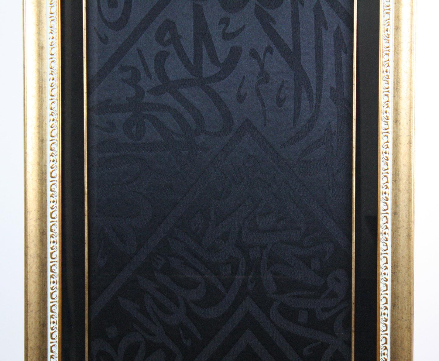 Islamic Blessed Black Cloth of Holy Kaaba / Authentic Ottoman Ornate Frame /  Precious Unique Gift For Muslim Father and Mother