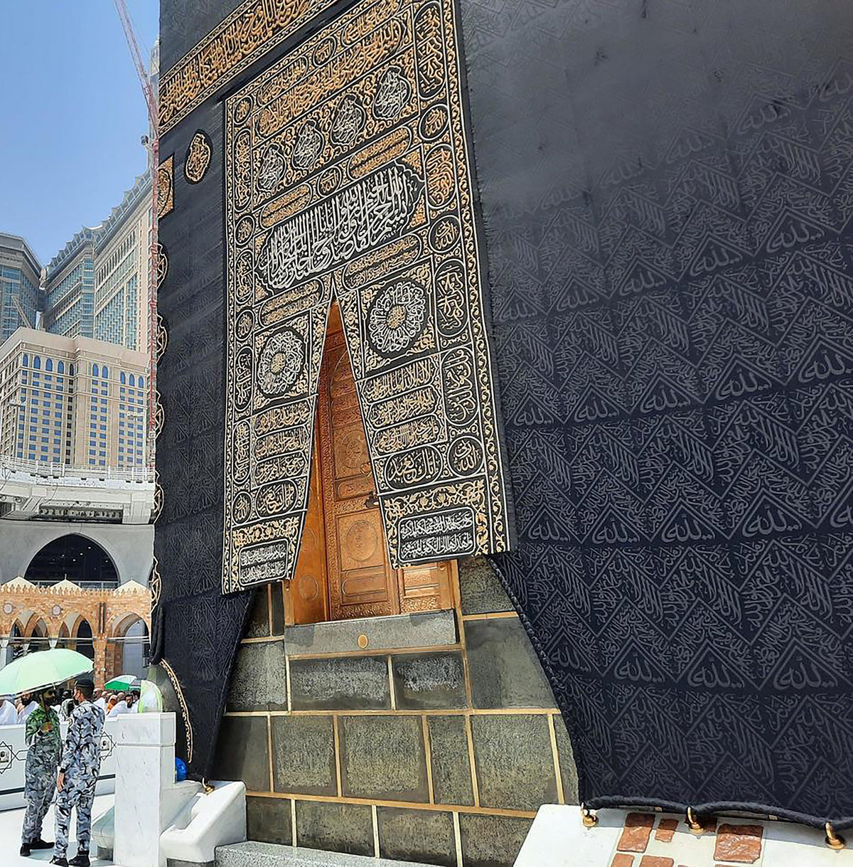 Kaba Texture Holy Kaaba Black Cover - Original Kiswa - Certificated Authentic Ka'ba ...